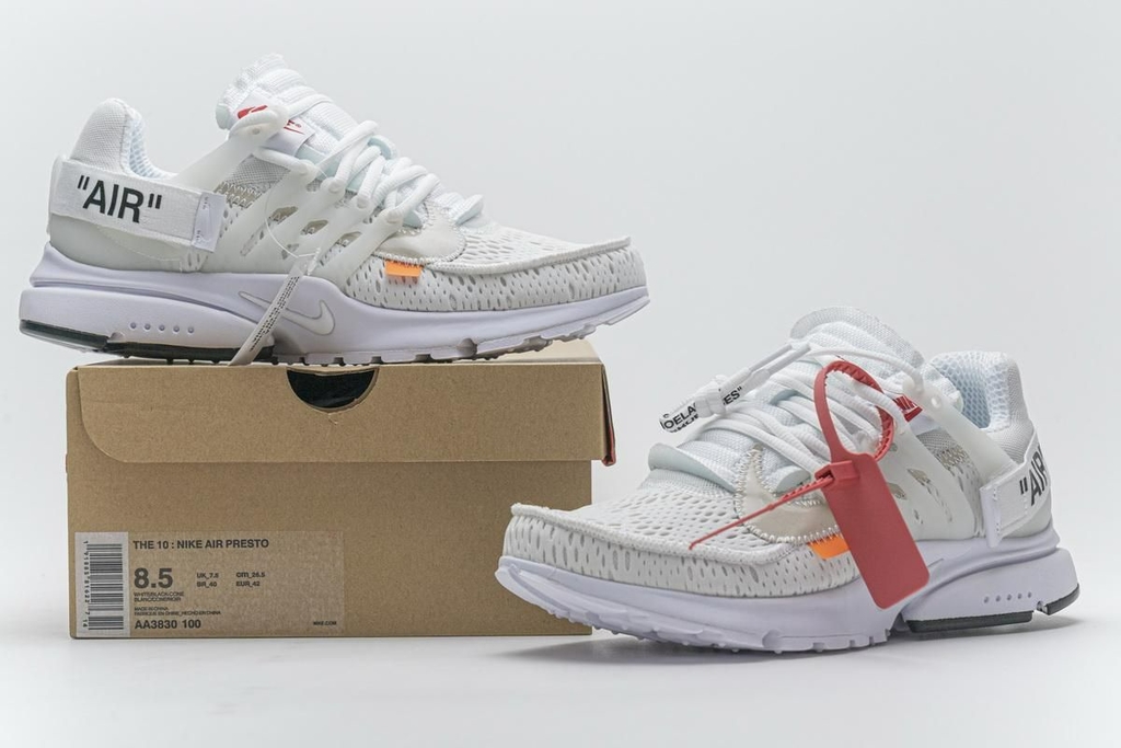 Nike presto sale off white box