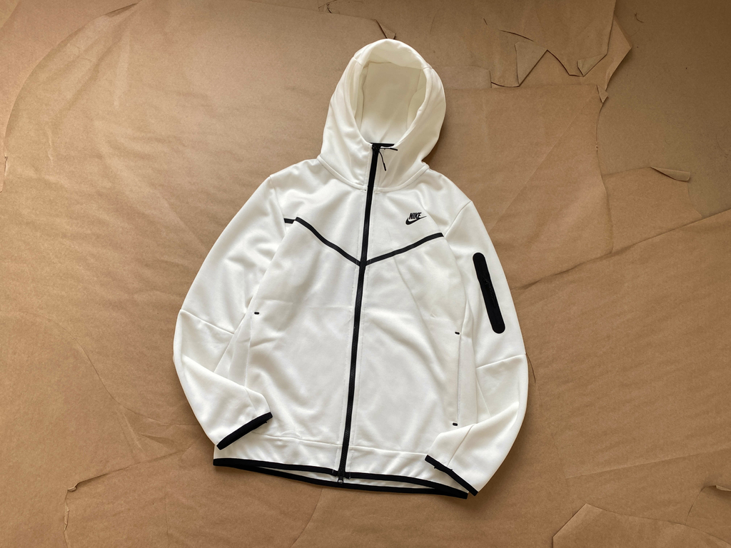 Nike tech cheap fleece jacket white