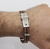 Bracelete Algema Luxe de Aço Inox Marrom - comprar online