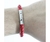 Bracelete de Aço Inox Com Couro Bright Red - comprar online