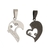 Pingente Cara Metade de Aço Inox I Love You - comprar online