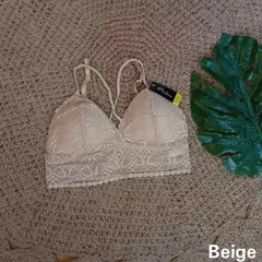 Bralette encaje c/pushUP - tienda online