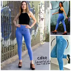 Calza CinturaAncha Modeladora Jean T36 al 52 - Aurelia Mayorista