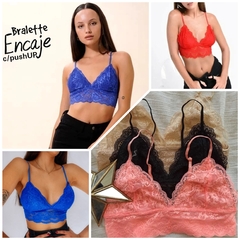 Bralette encaje c/pushUP