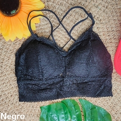 Bralette encaje c/pushUP - tienda online