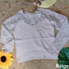 Sweater c/encaje Marshall - Aurelia Mayorista