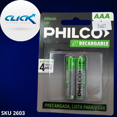 PILAS PHILCO RECARGABLE AAA X2