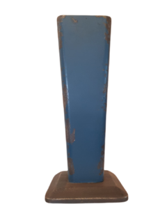 Cachepô Azul de Madeira Médio - Marcenaria Tiradentes - Móveis e Decoração Artesanais de alto padrão