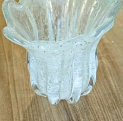 Vaso de Vidro Menta Tipo Murano Aberto Pequeno - Marcenaria Tiradentes - Móveis e Decoração Artesanais de alto padrão