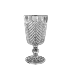Taça Decorativa de Vidro para Água com Treliças Transparente