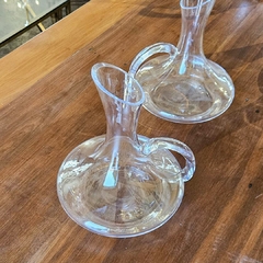 Jarro Decanter em Vidro Transparente para Vinho com Alça - Marcenaria Tiradentes - Móveis e Decoração Artesanais de alto padrão