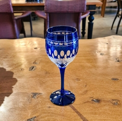 Taça Decorativa de Cristal Azul para Vinho - loja online
