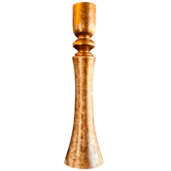 Vaso Decorativo de Alumínio Longo Dourado Grande