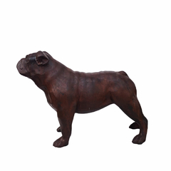 Escultura de Cachorro Buldogue Inglês em Ferro Fundido da Marcenaria Tiradentes.