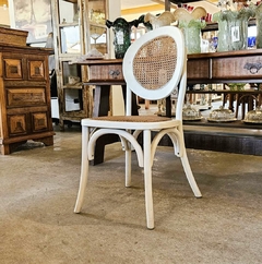 Cadeira de Palinha Natural Branca Envelhecida - loja online