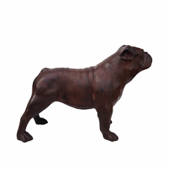 Escultura de Cachorro Buldogue Inglês em Ferro Fundido da Marcenaria Tiradentes.
