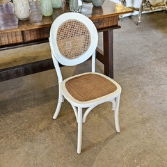 Cadeira de Palinha Natural Branca Envelhecida - comprar online