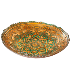 Centro de Mesa Decorativo Ravenna 43cm em cor turquesa, representando a sofisticação e sustentabilidade da Marcenaria Tiradentes.