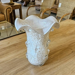 Vaso Decorativo M de Vidro Tipo Murano Bege com Dourado - comprar online