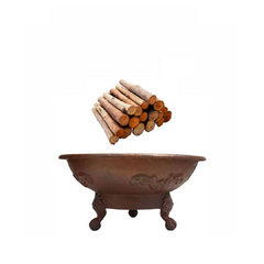 Lenheiro artesanal em ferro fundido da Marcenaria Tiradentes, ideal para decoração de alto padrão.