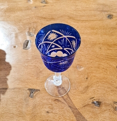 Taça Decorativa de Cristal Azul para Água - loja online