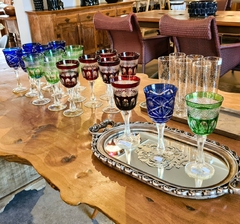 Taça Decorativa de Cristal Azul para Água na internet