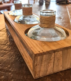 Gaveta Perfumeiro de Madeira Decorativo com 3 Vidros - Marcenaria Tiradentes - Móveis e Decoração Artesanais de alto padrão
