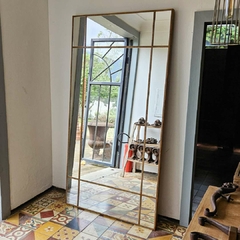 Espelho Grande Mosaico e Moldura em Madeira Nobre - comprar online