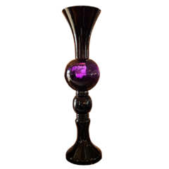 Vaso Decorativo de Vidro Longo Clear Black Grande