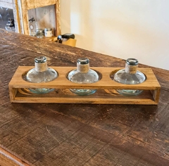 Gaveta Perfumeiro de Madeira Decorativo com 3 Vidros - comprar online