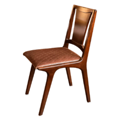Cadeira em Madeira Nobre com Estofado de Veludo no Assento