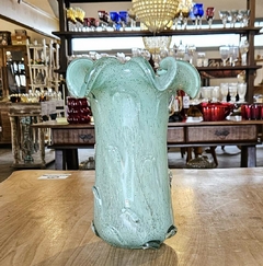 Vaso de Vidro Menta Tipo Murano Aberto Alto na internet