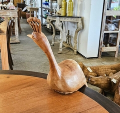 Escultura em Madeira Pavão Decorativo de Apoio Médio - loja online