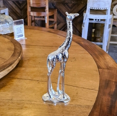 Escultura Girafa em Resina Cromada - loja online