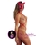 BODY TRIKINI CASTIGADORA EN V DE VINILO ROJO