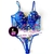 BUSTIER DE TUL BORDADO Y LESS REBECCA AZUL