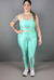 Conjunto de Legging Valkiria Verde Água Plus Size