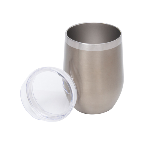 Copo Térmico para Laser Aço Inox com Tampa Acrílica Branco Fosco - 350ml -  socd-mob