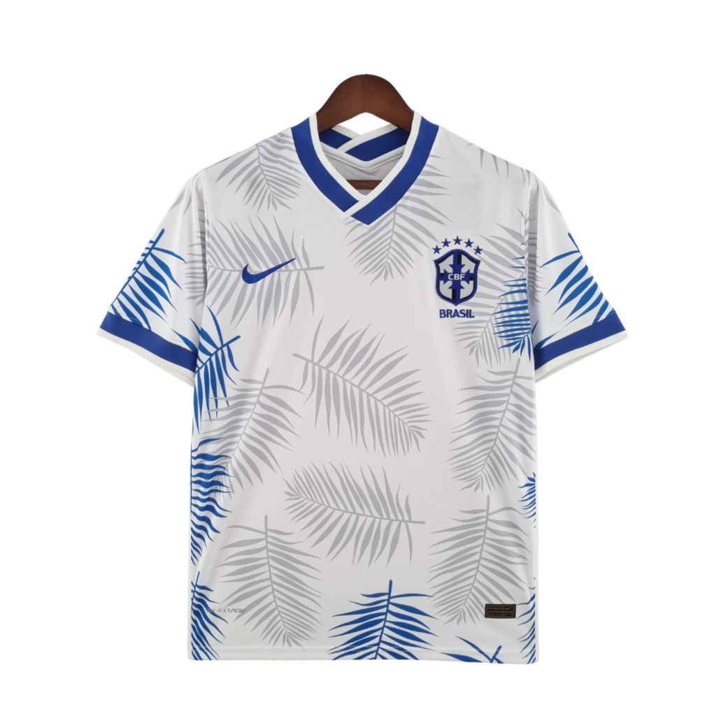 Camisa Seleção Brasil Polo Azul Claro 2022/23 Torcedor Masculina
