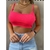 Cropped Top Feminino Alça Básico Duplo Canelado - comprar online