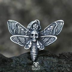 Pingente - Moth Skull (Acherontia Atropos) - Black Goat