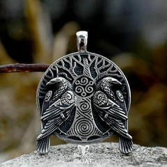 Pingente - Huginn, Muninn, Triskel & Yggdrasil - comprar online