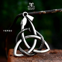 Pingente - Triquetra with Snake (Grande) - Black Goat