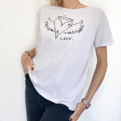 Remera Love Blanca - tienda online