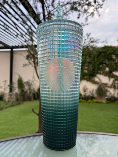 Vaso Starbucks Crystal Silver Green