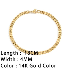 Pulseras clásicas de cadena de serpiente para mujer chapada en oro (CMP PLS10023) - comprar en línea