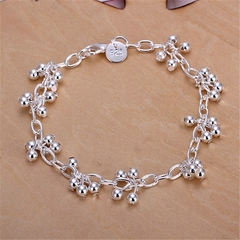 Hermosa pulsera de plata 925 para mujer, pulsera de cadena con cuentas (CMP PLS10036) - comprar en línea