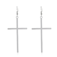 Pendientes largos de cruz grande para mujer (CMP ART10079) - comprar en línea