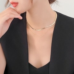 Collar de cadena doble de hada para mujer, joyería fina chapada en oro de 14k CMP CLL10034) - comprar en línea