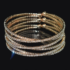 Brazaletes de cristal de lujo chapados en oro y plata para mujer (CMP PLS1006) - comprar en línea